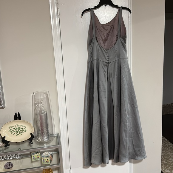 Gray size 12 gown fully lined. With bottom and back zipper. - Picture 3 of 6